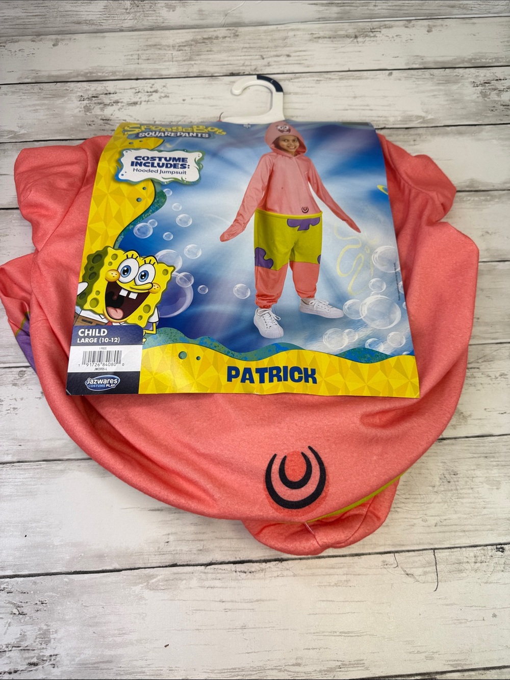 HALLOWEEN costume “Patrick” sz Lg child 10-12 from SpongeBob NWT